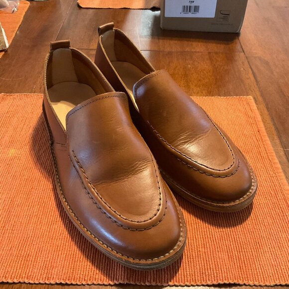 Astro flex Brown Leather Loafers - Picture 1 of 7
